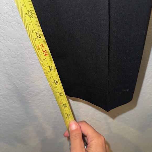 Gucci Black Laine Wool Cropped Trouser Pants Used Mid Rise Straight Size 25 - Picture 8 of 11